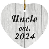 Uncle Established Est. 2024 - Heart Ornament F