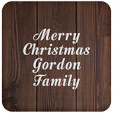 Merry Christmas Gordon Family - Drink Coaster D