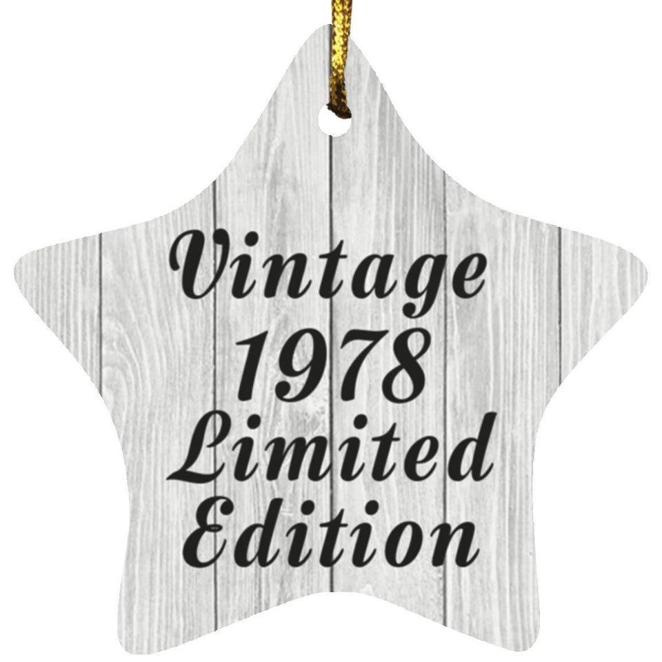 46th Birthday Vintage 1978 Limited Edition - Star Ornament F