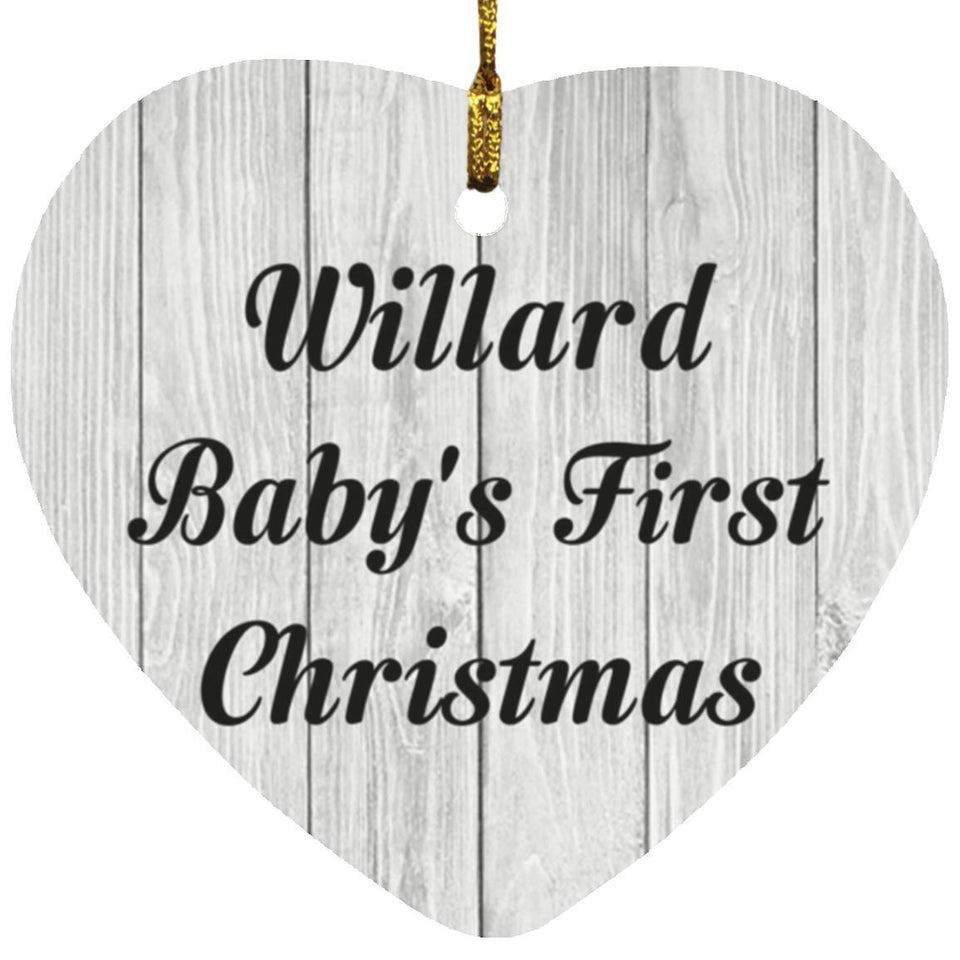 Willard Baby's First Christmas - Heart Ornament F