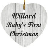 Willard Baby's First Christmas - Heart Ornament F