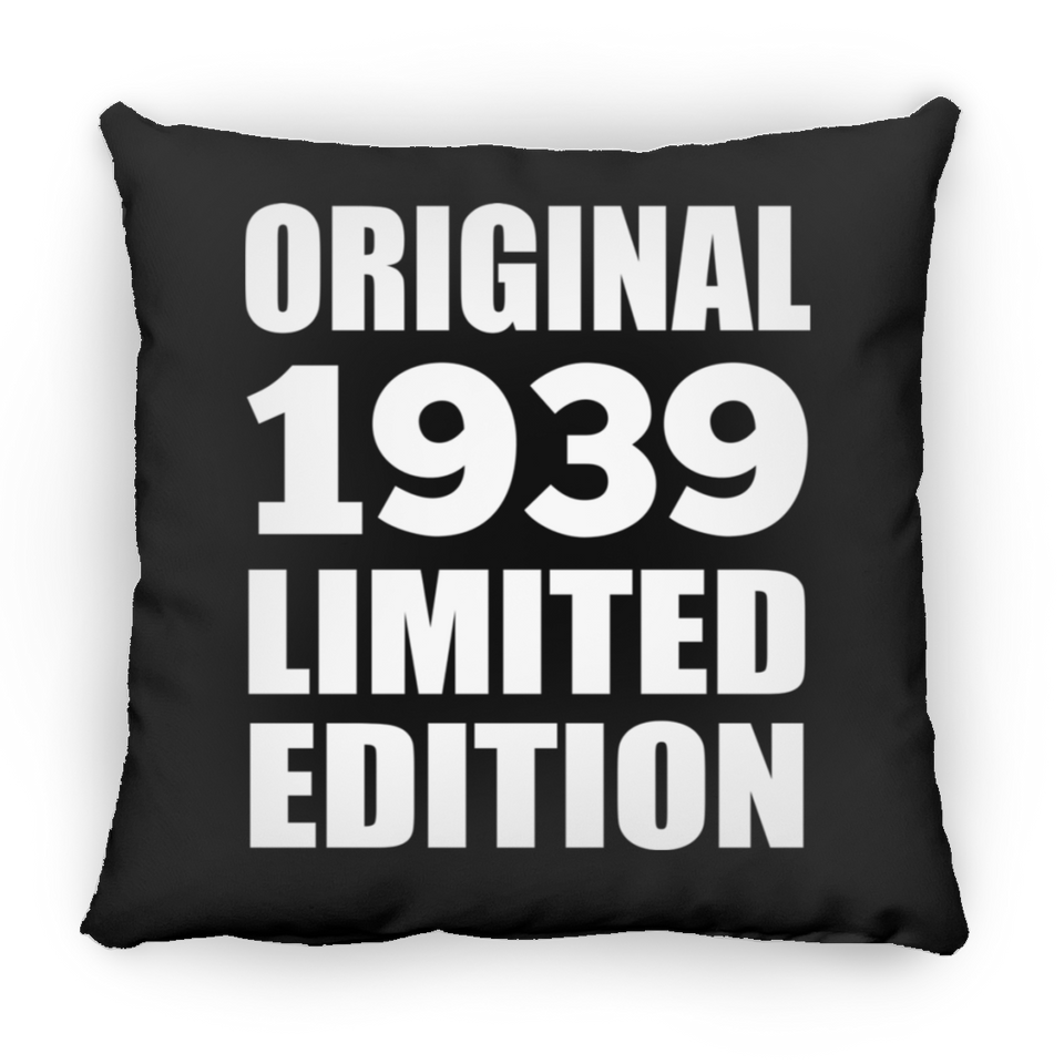 85th Birthday Original 1939 Limited Edition - Throw Pillow Black
