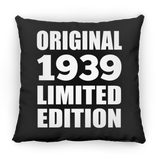85th Birthday Original 1939 Limited Edition - Throw Pillow Black
