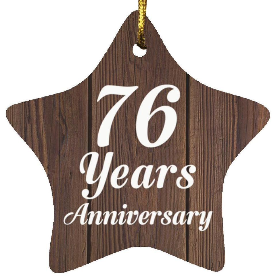 76th Anniversary 76 Years Anniversary - Star Ornament D