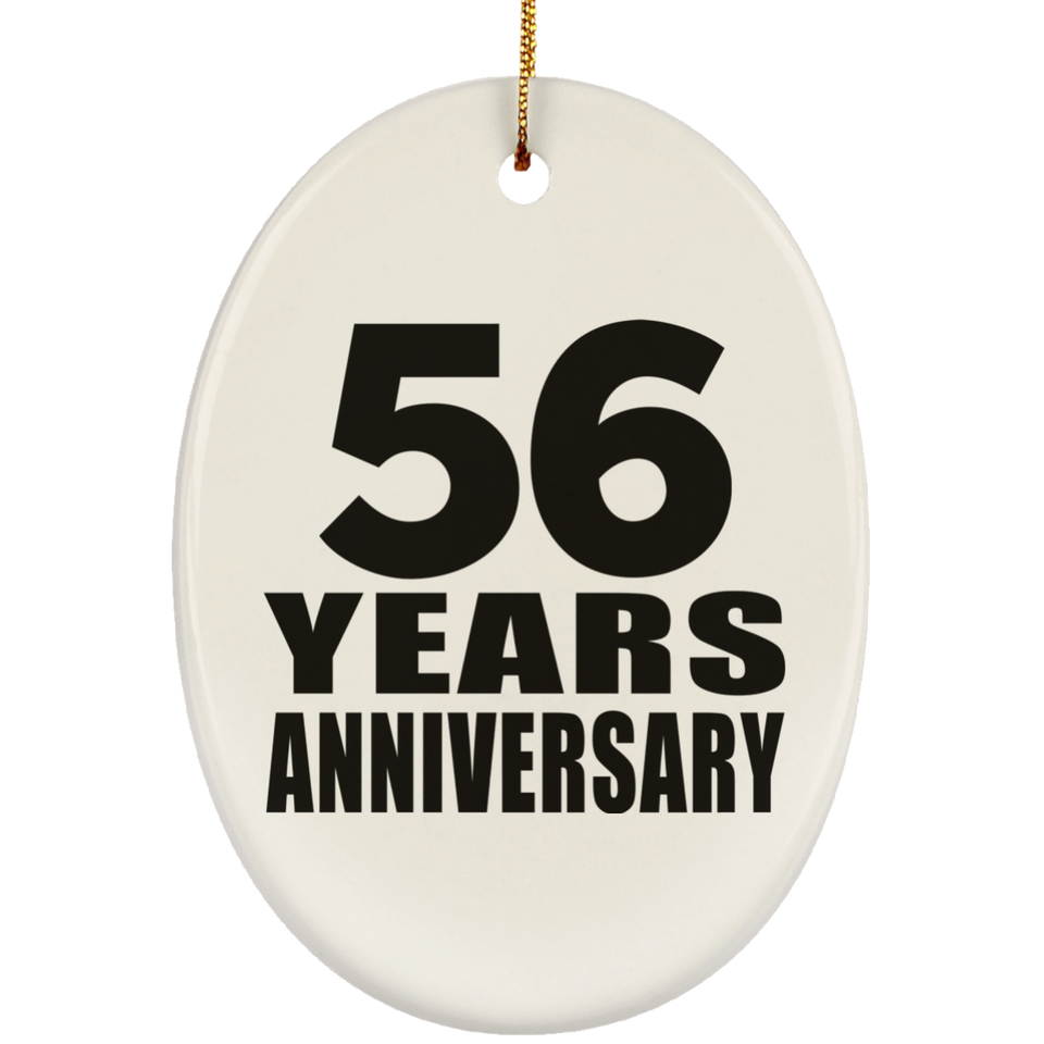 56th Anniversary 56 Years - Oval Ornament