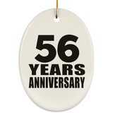 56th Anniversary 56 Years - Oval Ornament