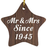 79th Anniversary Mr & Mrs Since 1945 - Star Ornament D