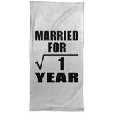 1st Anniversary Married For Square Root of 1 Year - Hand Towel