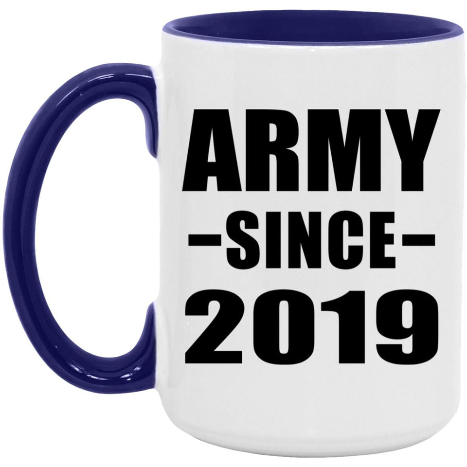 Army Since 2019 - 15oz Accent Mug Purple