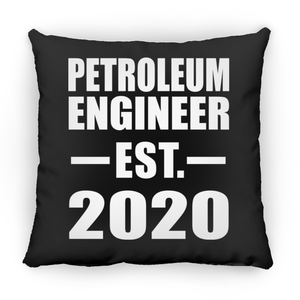 Petroleum Engineer Established EST. 2020 - Throw Pillow Black