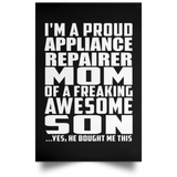 Proud Appliance Repairer Mom Of Awesome Son - Poster Portrait