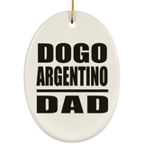Dogo Argentino Dad - Oval Ornament