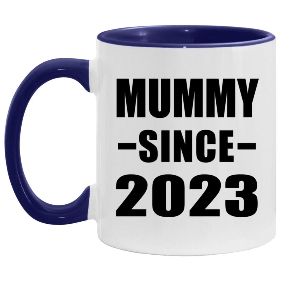 Mummy Since 2023 - 11oz Accent Mug Purple