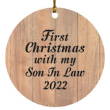 First Christmas With My Son In Law 2022 - Circle Ornament C