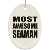 Most Awesome Seaman - Oval Ornament