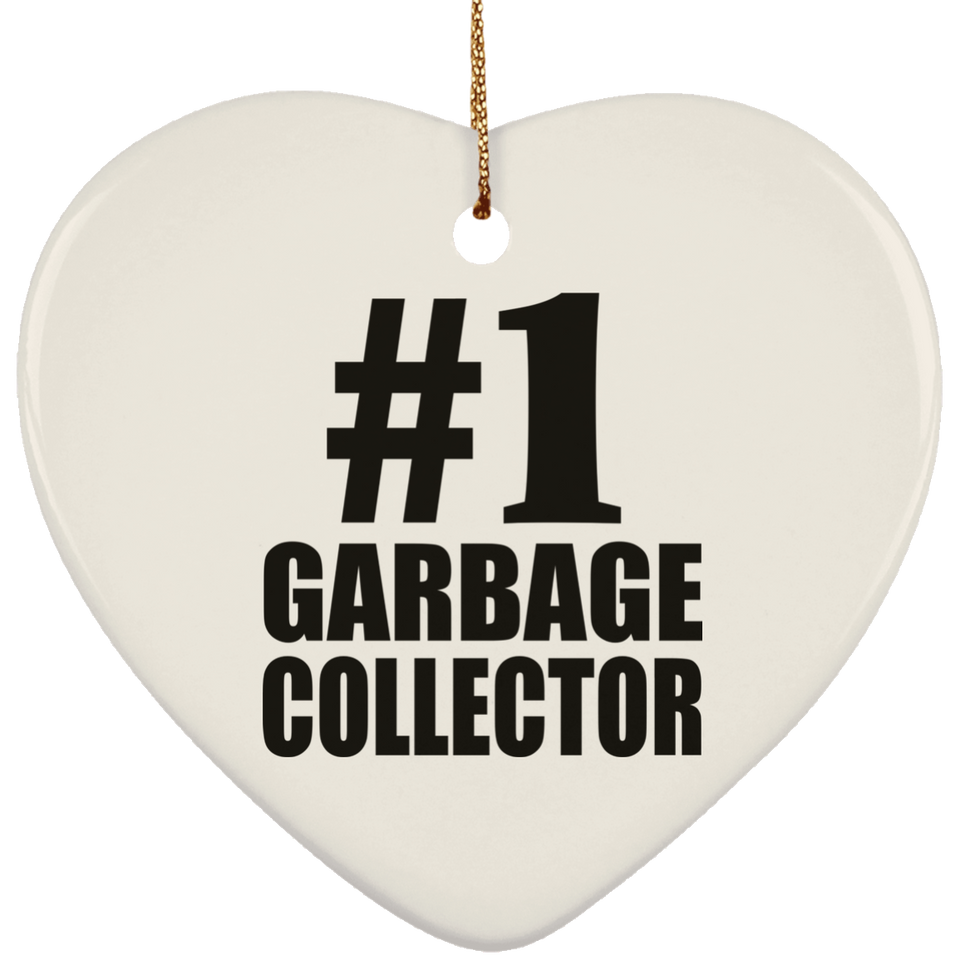 Number One #1 Garbage Collector - Heart Ornament