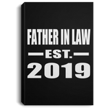 Father In Law Established EST. 2019 - Canvas Portrait