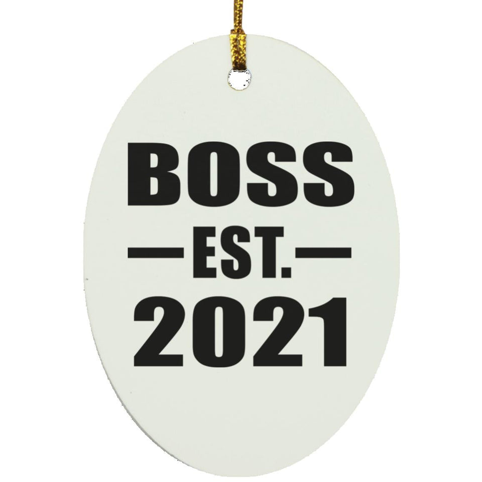 Boss Established EST. 2021 - Oval Ornament