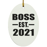 Boss Established EST. 2021 - Oval Ornament