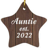 Auntie Established Est. 2022 - Star Ornament D