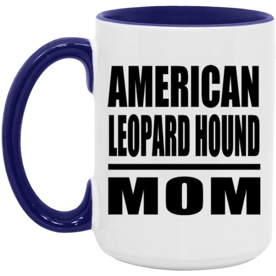 American Leopard Hound Mom - 15oz Accent Mug Purple