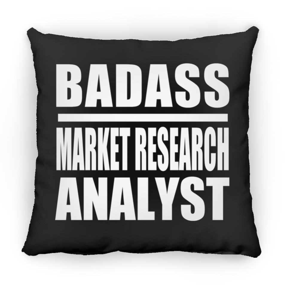 Badass Market Research Analyst - Throw Pillow Black