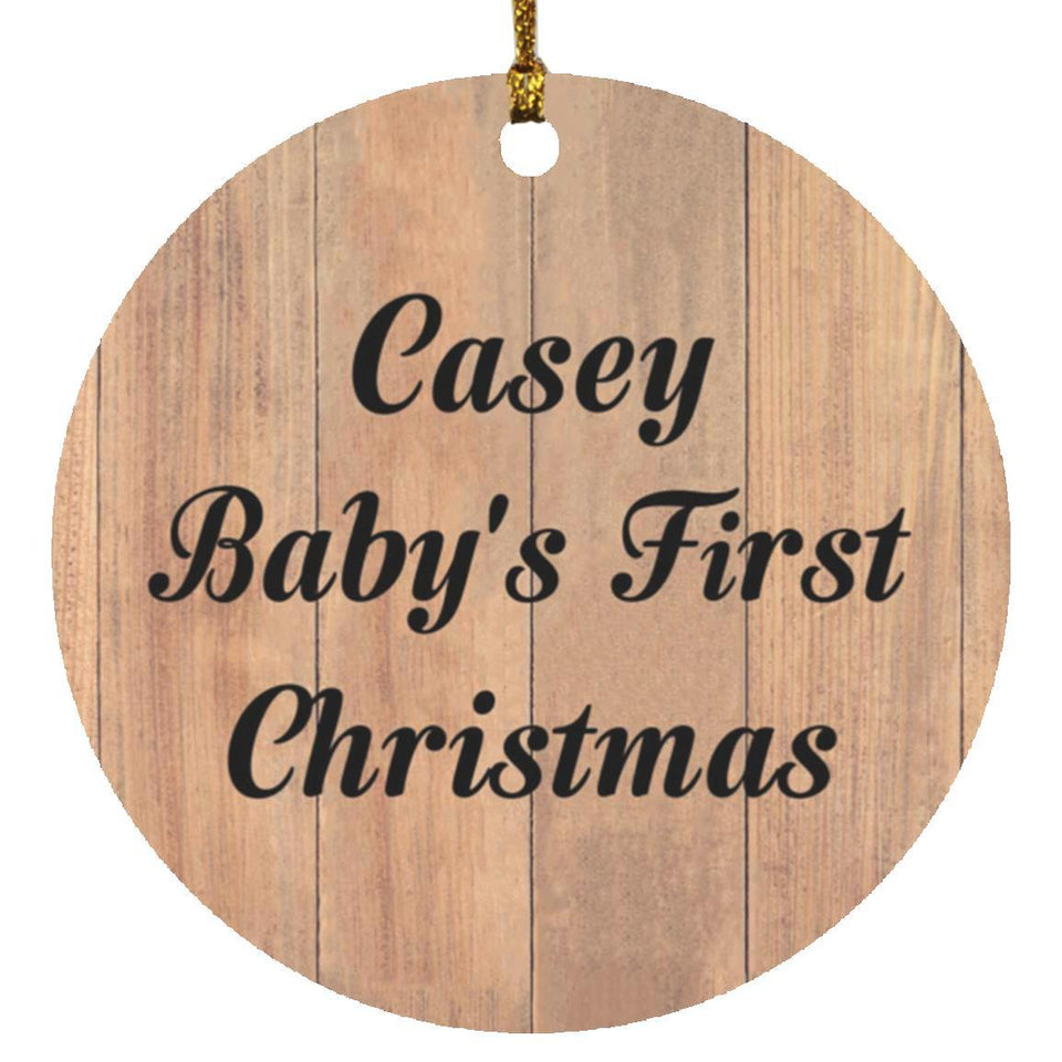 Casey Baby's First Christmas - Circle Ornament C