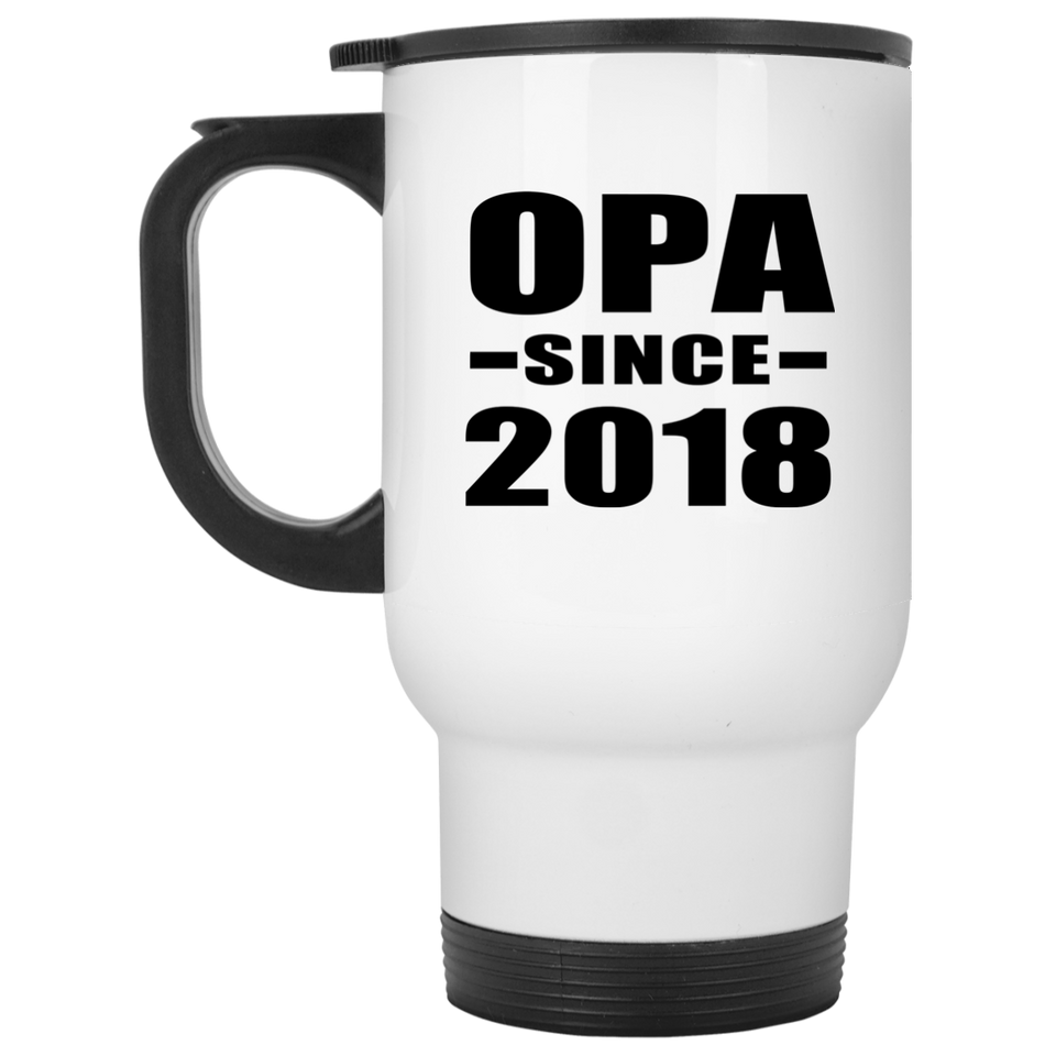 Opa Since 2018 - White Travel Mug