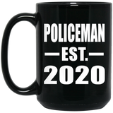 Policeman Established EST. 2020 - 15oz Coffee Mug Black