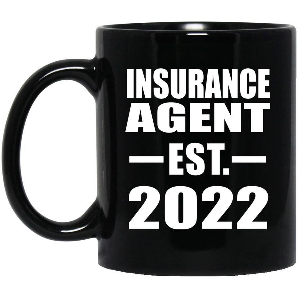 Insurance Agent Established EST. 2022 - 11oz Coffee Mug Black