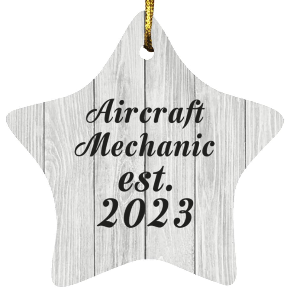 Aircraft Mechanic Established Est. 2023 - Star Ornament F