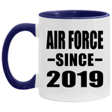 Air Force Since 2019 - 11oz Accent Mug Purple