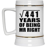 21st Anniversary Square Root of 441 Years of Being Mr Right - Beer Stein