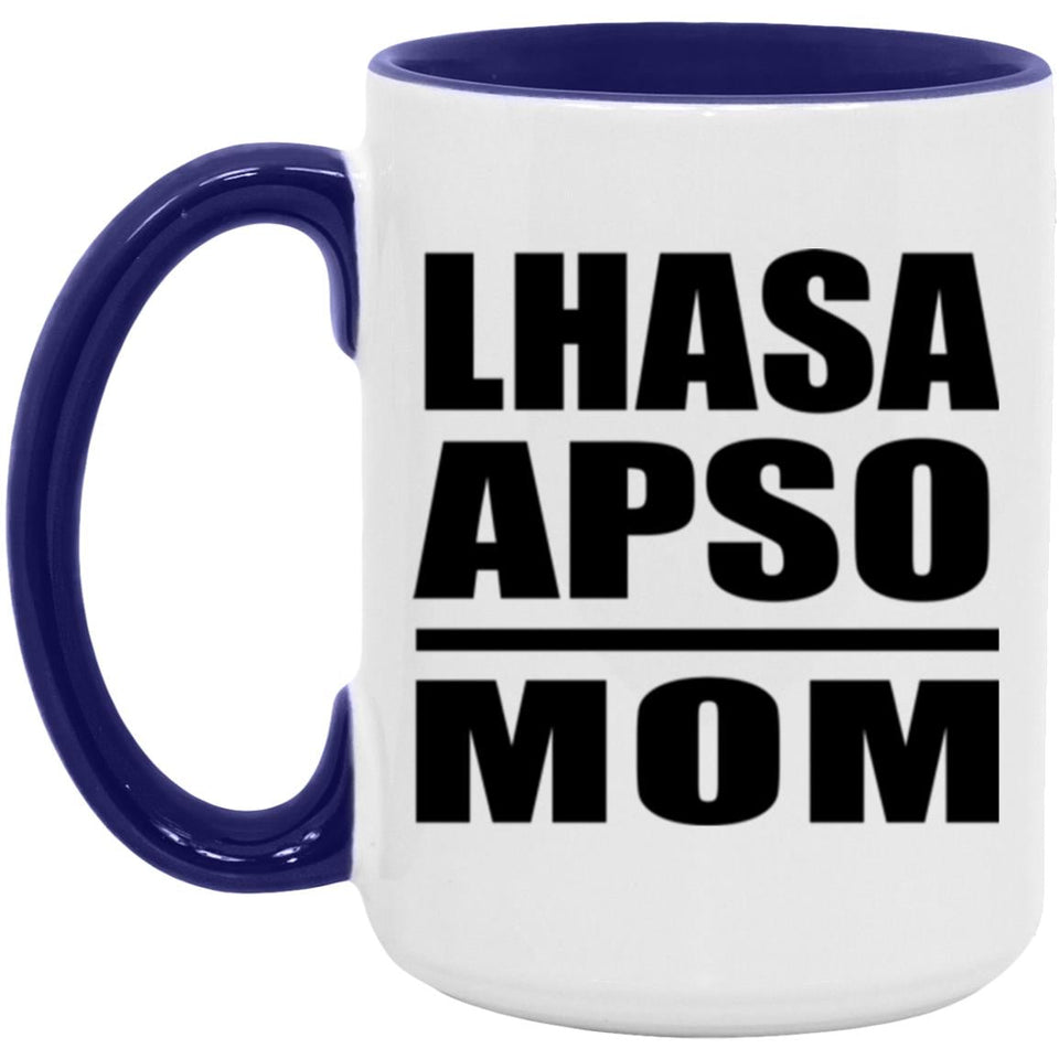 Lhasa Apso Mom - 15oz Accent Mug Purple