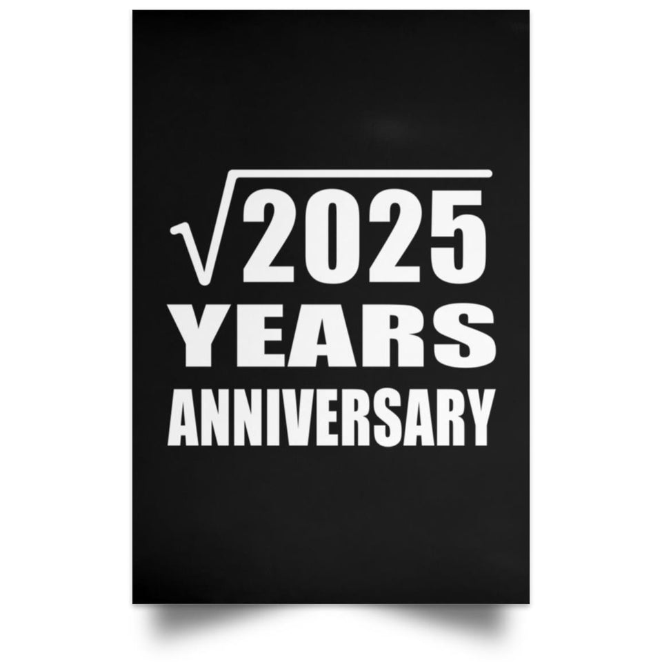 45th Anniversary Square Root of 2025 Years Anniversary - Poster Portrait