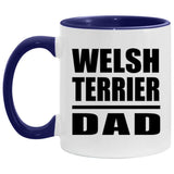 Welsh Terrier Dad - 11oz Accent Mug Purple