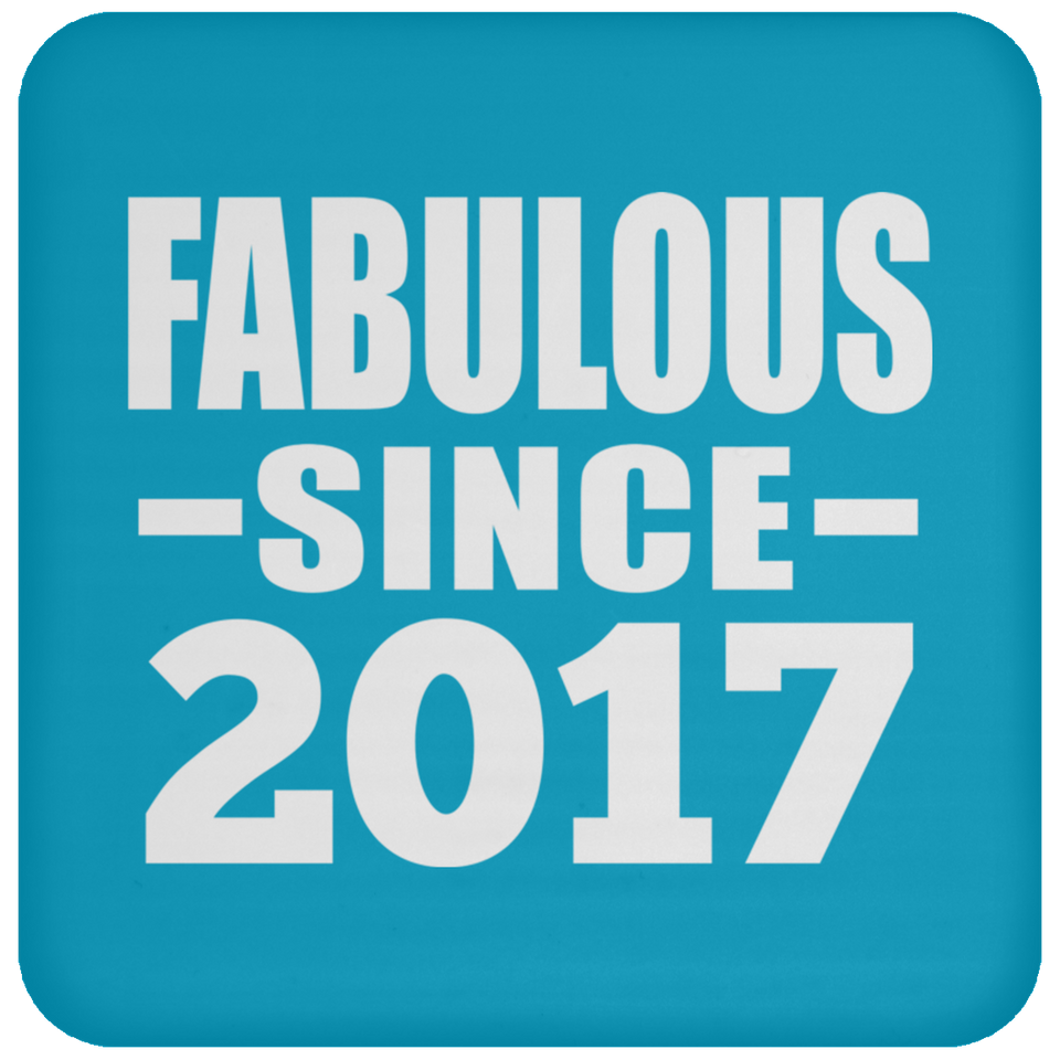 7th Birthday Fabulous Since 2017 - Drink Coaster