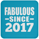7th Birthday Fabulous Since 2017 - Drink Coaster