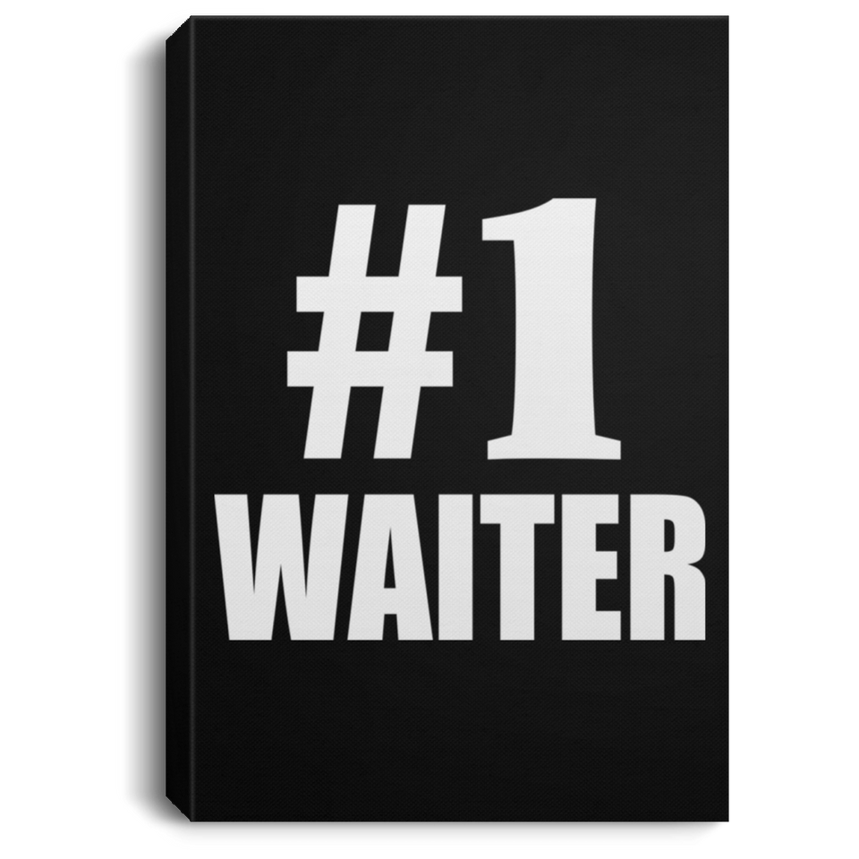 Number One #1 Waiter - Canvas Portrait