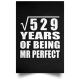23rd Anniversary Square Root of 529 Years of Mr Perfect - Poster Portrait