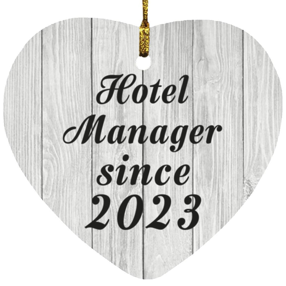 Hotel Manager Since 2023 - Heart Ornament F