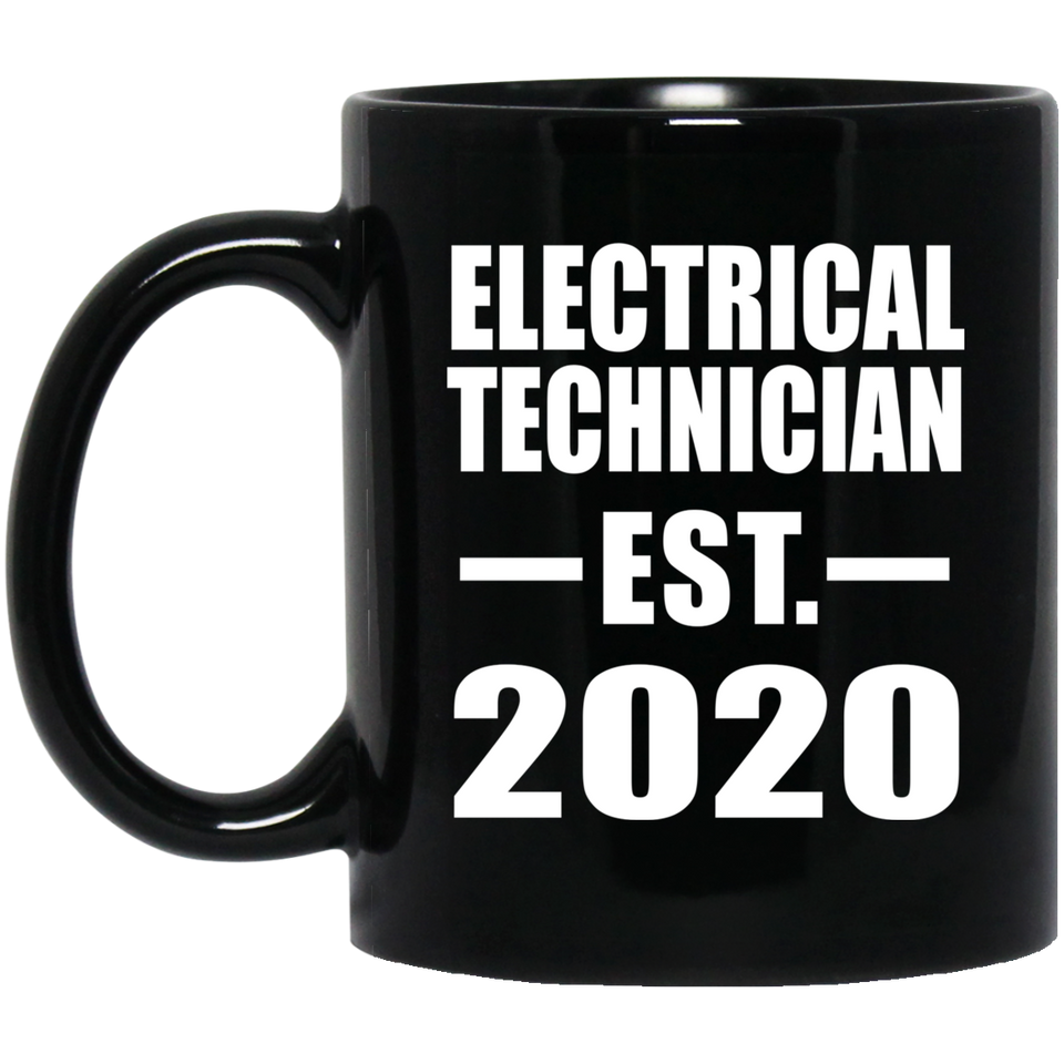 Electrical Technician Established EST. 2020 - 11oz Coffee Mug Black