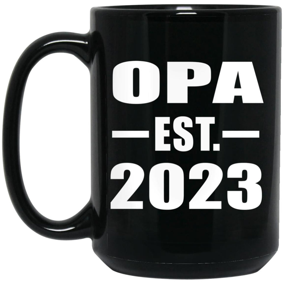 Opa Established EST. 2023 - 15oz Coffee Mug Black