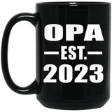 Opa Established EST. 2023 - 15oz Coffee Mug Black