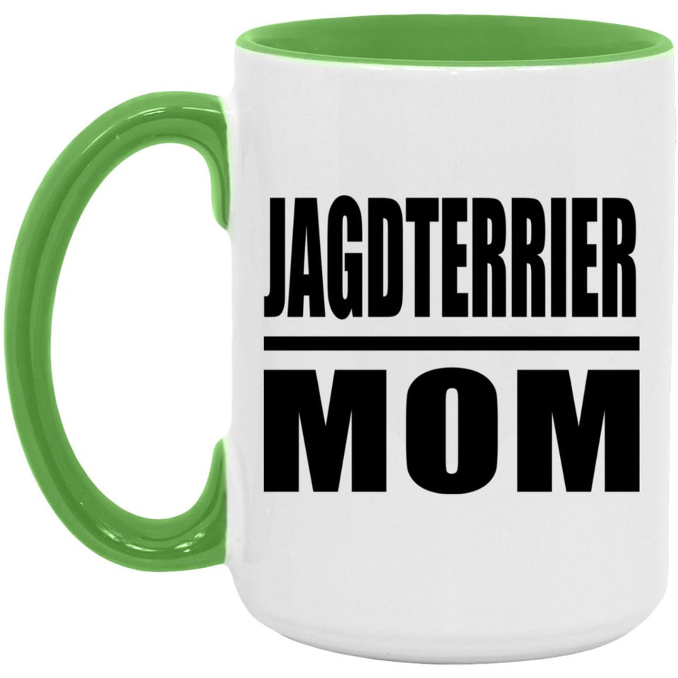 Jagdterrier Mom - 15oz Accent Mug Green