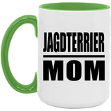 Jagdterrier Mom - 15oz Accent Mug Green