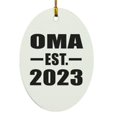 Oma Established EST. 2023 - Oval Ornament