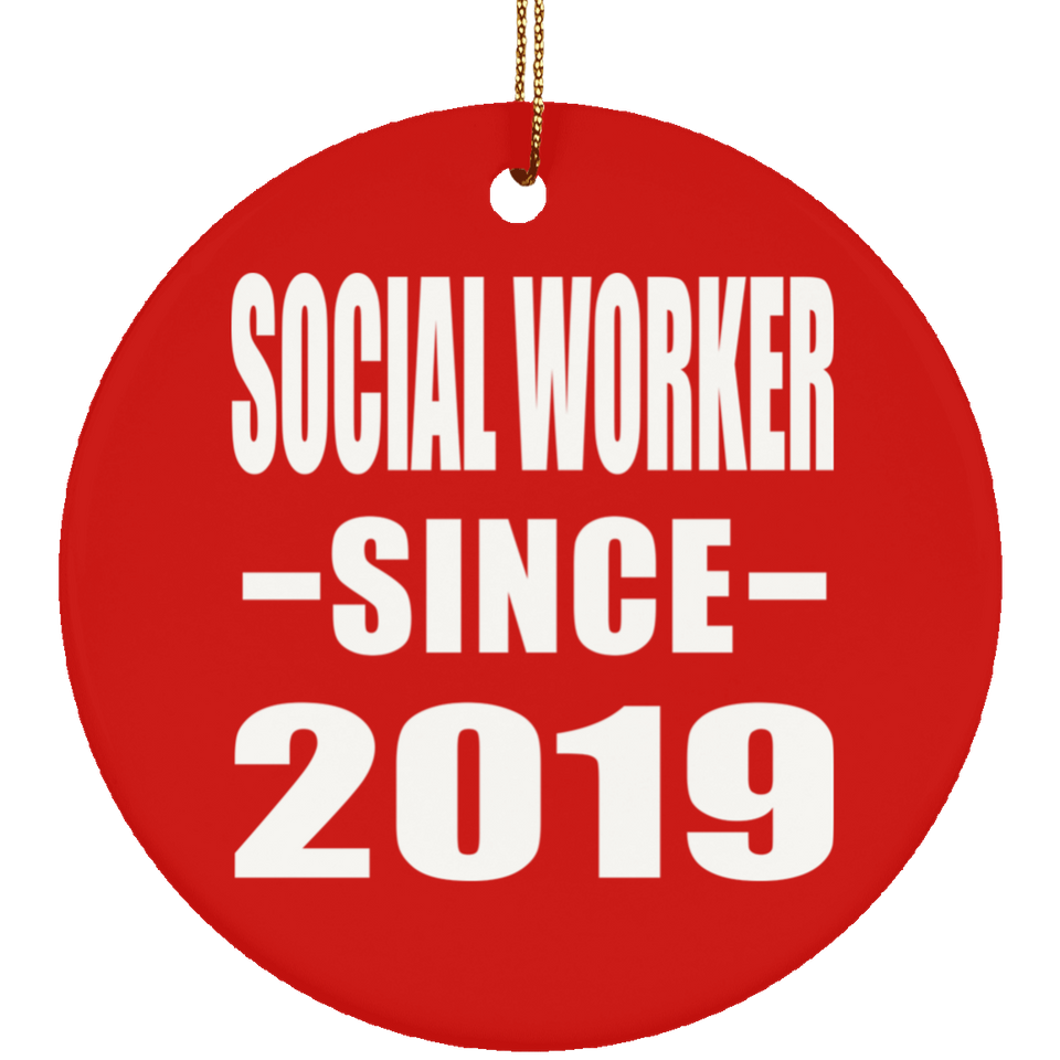 Social Worker Since 2019 - Circle Ornament