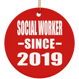 Social Worker Since 2019 - Circle Ornament
