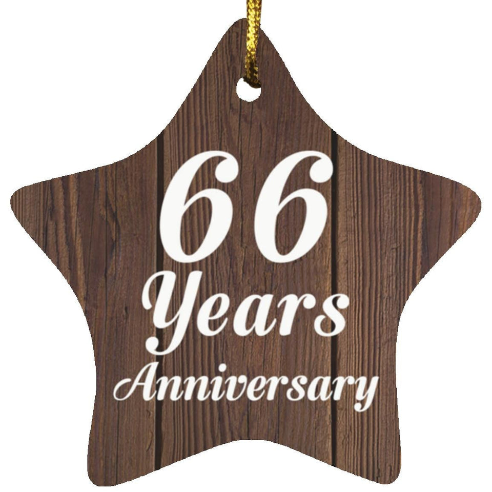 66th Anniversary 66 Years Anniversary - Star Ornament D